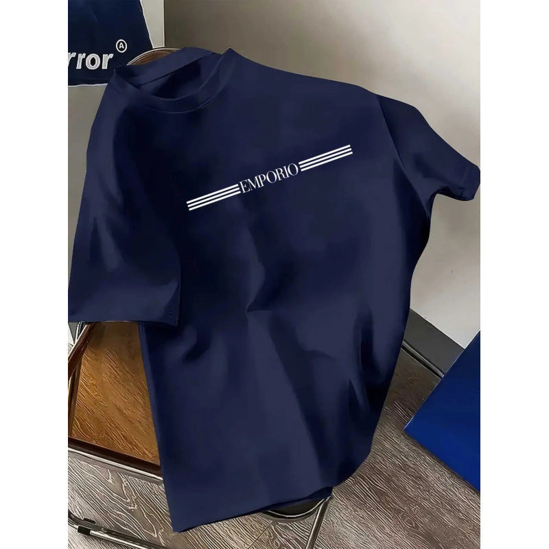 Cotton men's luxury brand lettered style shirt by My Store
