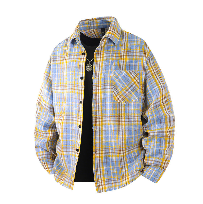 Casual brushed jacket for young couples, stylish versatile outerwear in a relaxed design