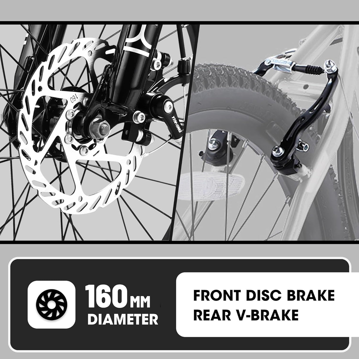 20 inch kids mountain bike by GBruno Store featuring a 7-speed gear system and front suspension for young riders.