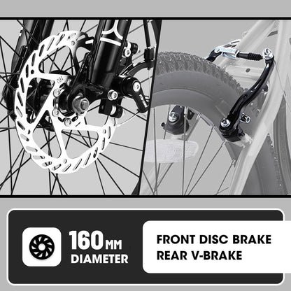 20 inch kids mountain bike by GBruno Store featuring a 7-speed gear system and front suspension for young riders.
