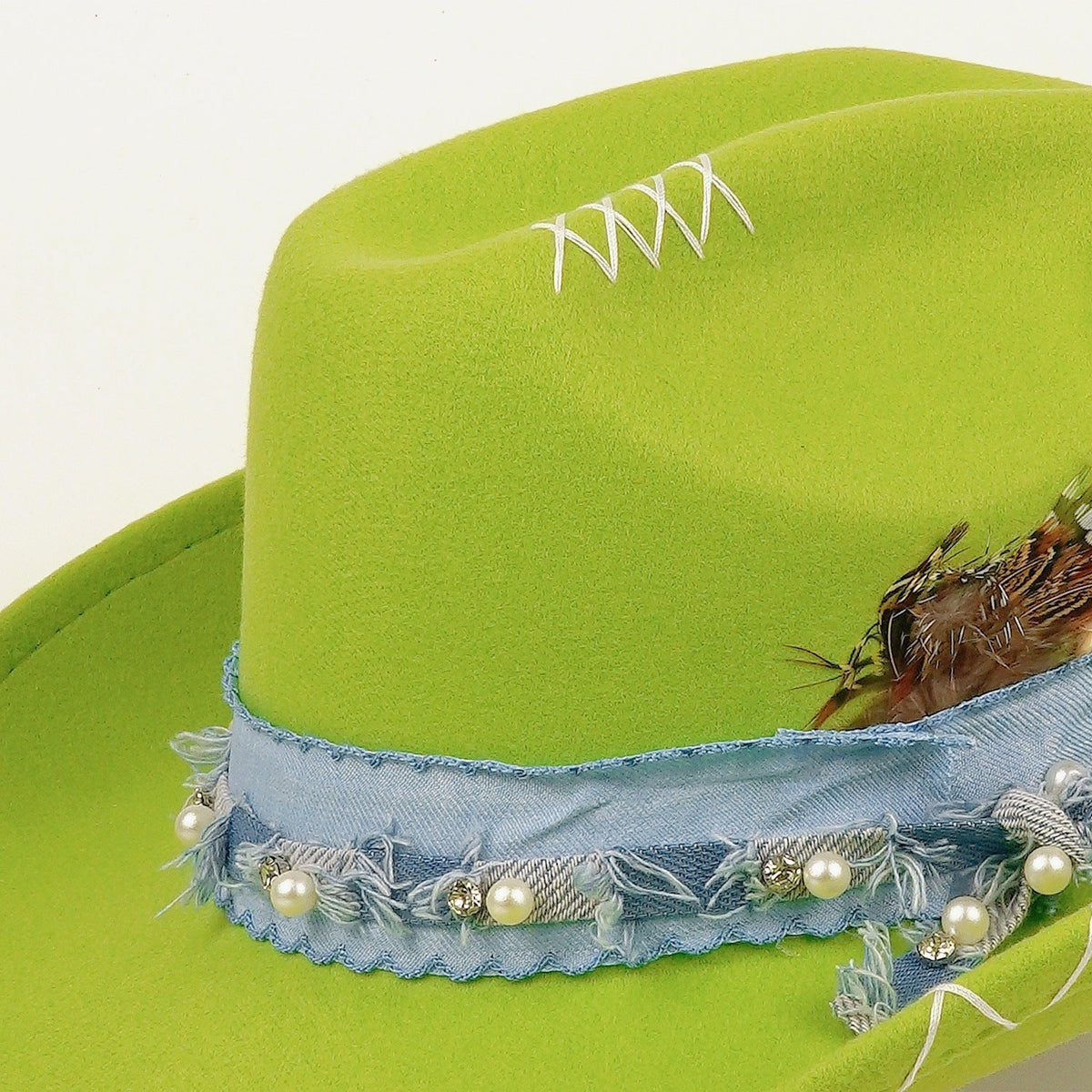 Western cowboy vintage jazz felt hat in classic style