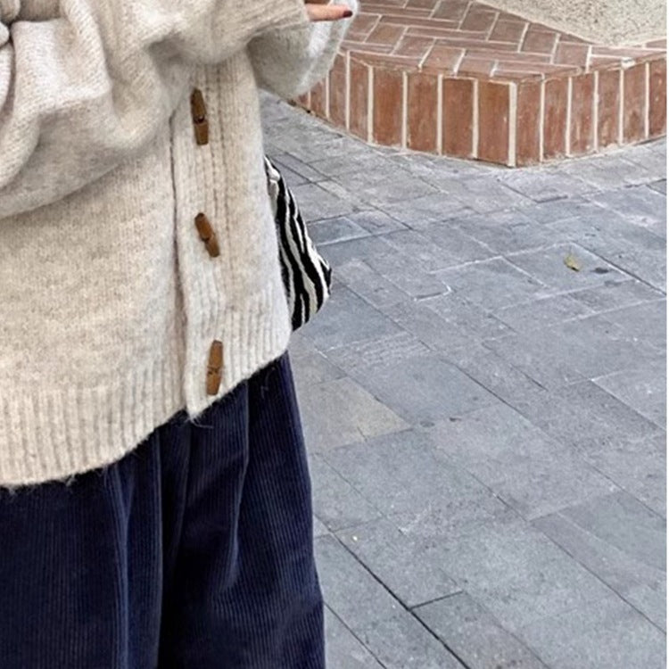 Idle Style knitted cardigan outerwear top in a relaxed design my store
