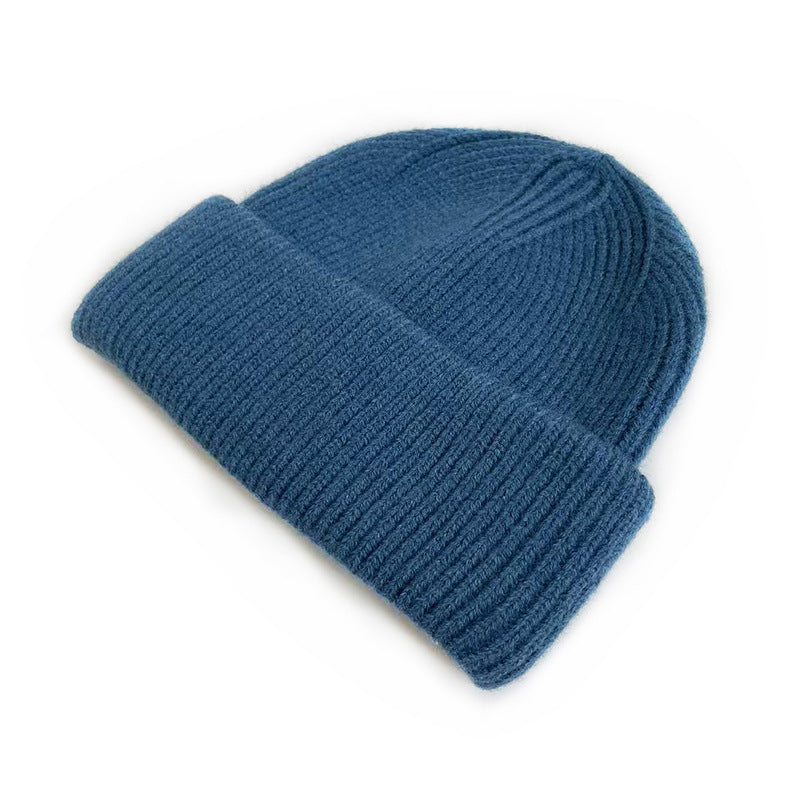 Japanese niche solid color unisex wool hat in a simple minimalist style