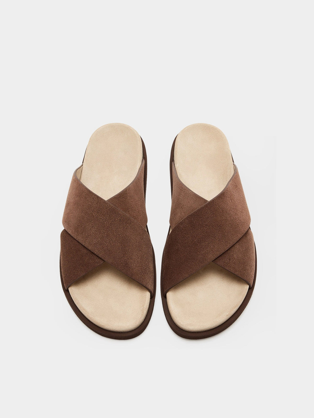 Men's breathable thick-soled beach flip-flops in a simple casual design
