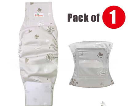 Washable physiological dog diaper pants for pets, adjustable fabric design with absorbent lining