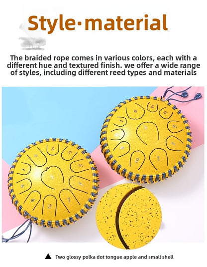 Apple-shell ethereal steel tongue drum, My Store, Type 4 instrument with round cutout notes