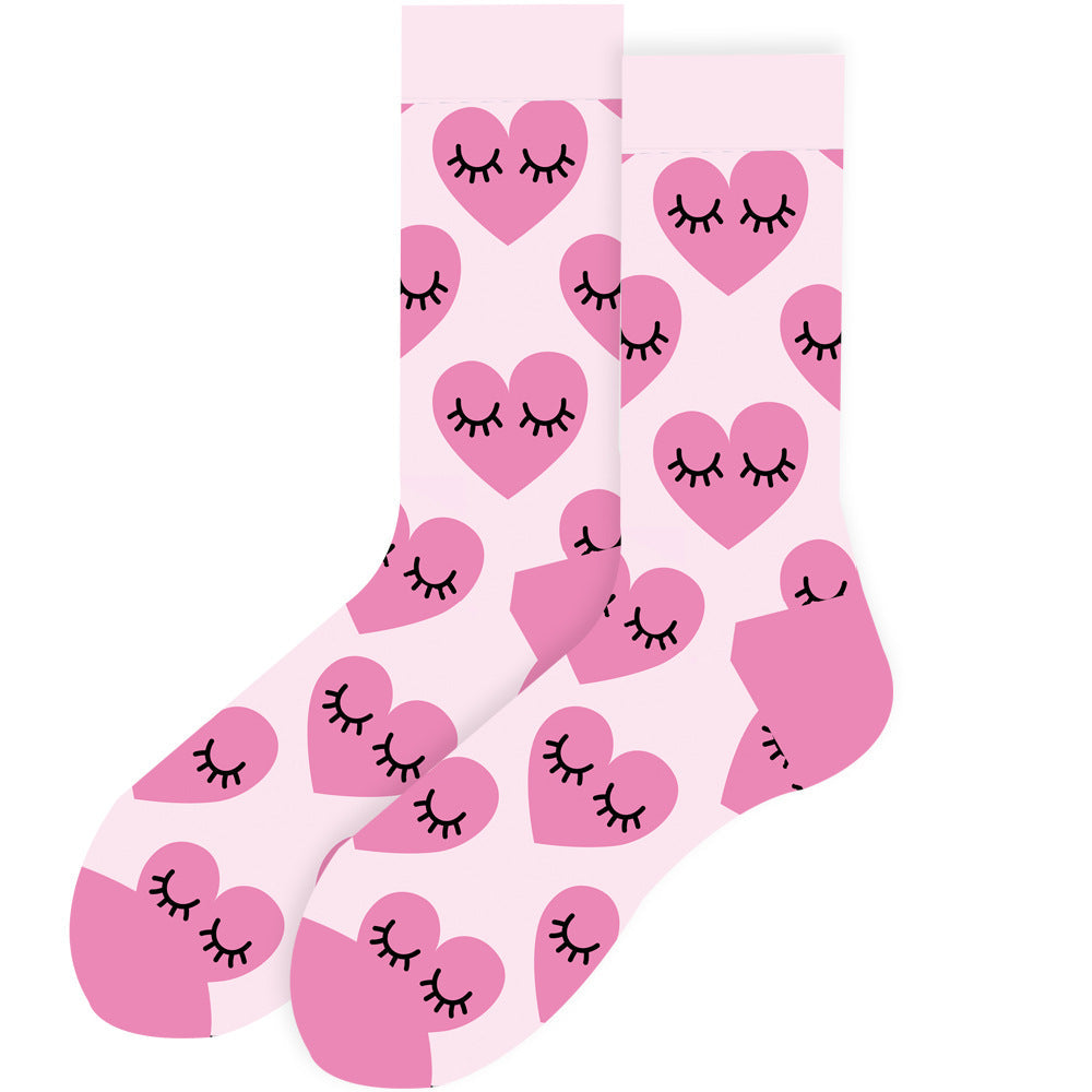 Cozy trendy women's fall and winter socks in soft fabric, ankle-length design
