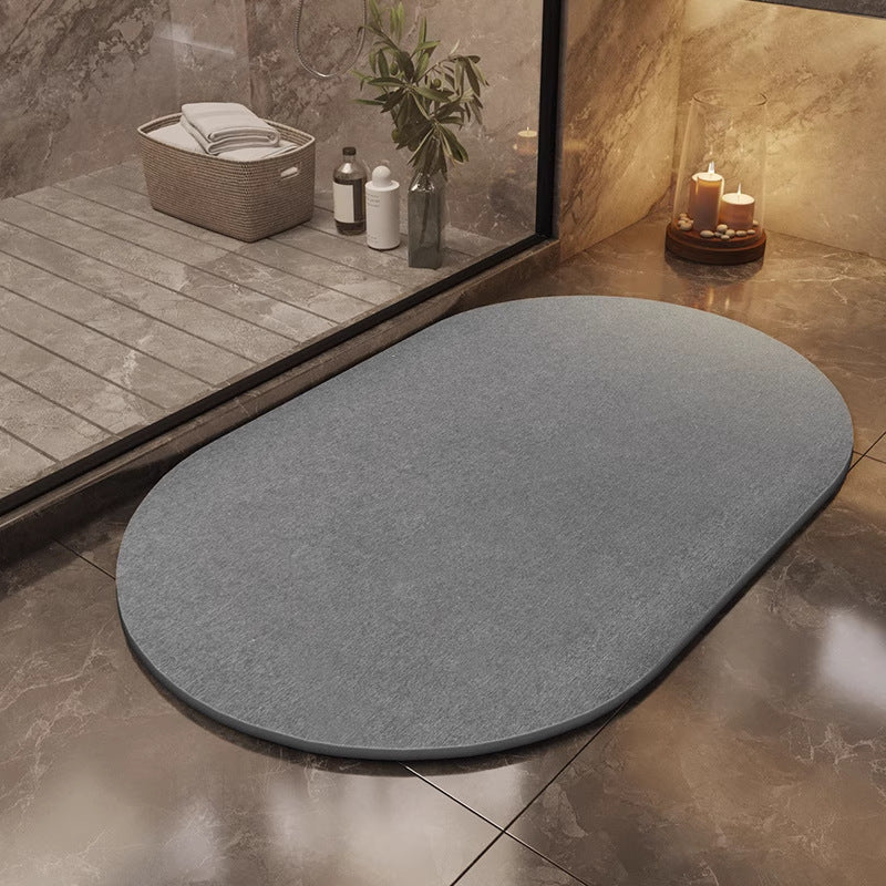 Water-absorbent non-slip quick-drying entryway doormat in a simple rectangular design