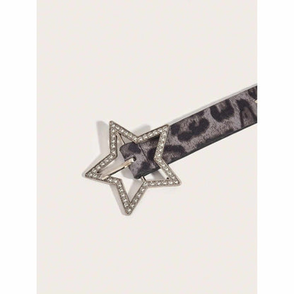 Creative Women's Star Rivet Metal Eyelet PU Belt