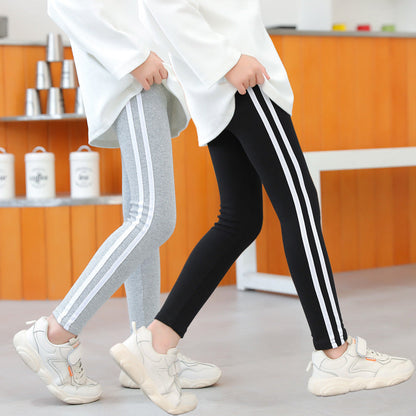 Stretchy long outdoor pants for kids in a comfortable, flexible design