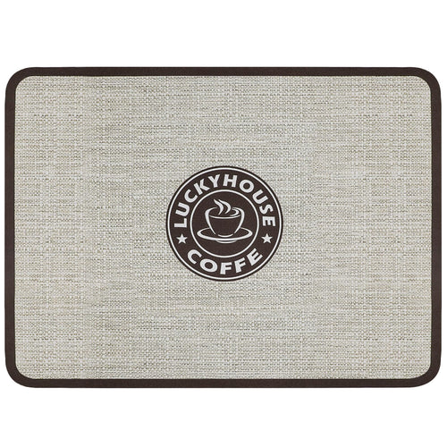 Backupsmyfilesnow.com waterproof rubber coffee bar mat with absorbent surface, 11.8 x 15.7 inches, for coffee machines and drying.
