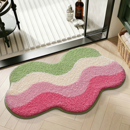Water-absorbent non-slip geometric lattice floor mat by My Store