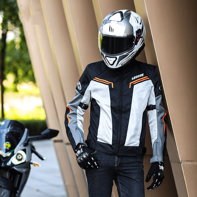 Motorcycle mesh summer jacket and pants for men and women in a breathable protective design