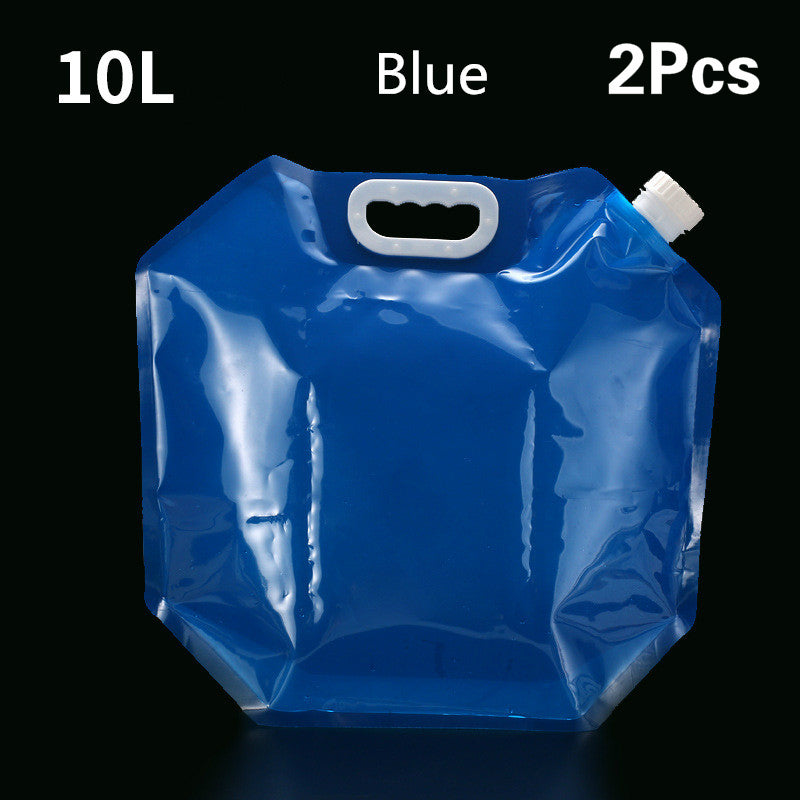 Foldable PVC outdoor camping water bag container for hiking and portable water storage