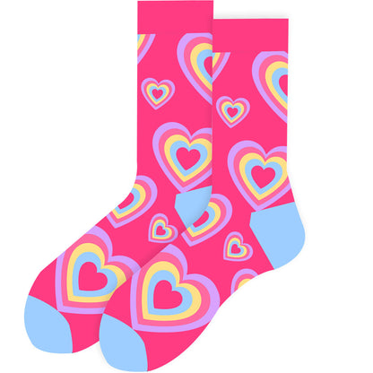 Cozy trendy FallWinter socks for women by My Store, soft knit design displayed flat