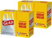 Glad Tall Kitchen Handle-Tie Trash Bags 13 Gallon White 50.0 ea (pack of 2)