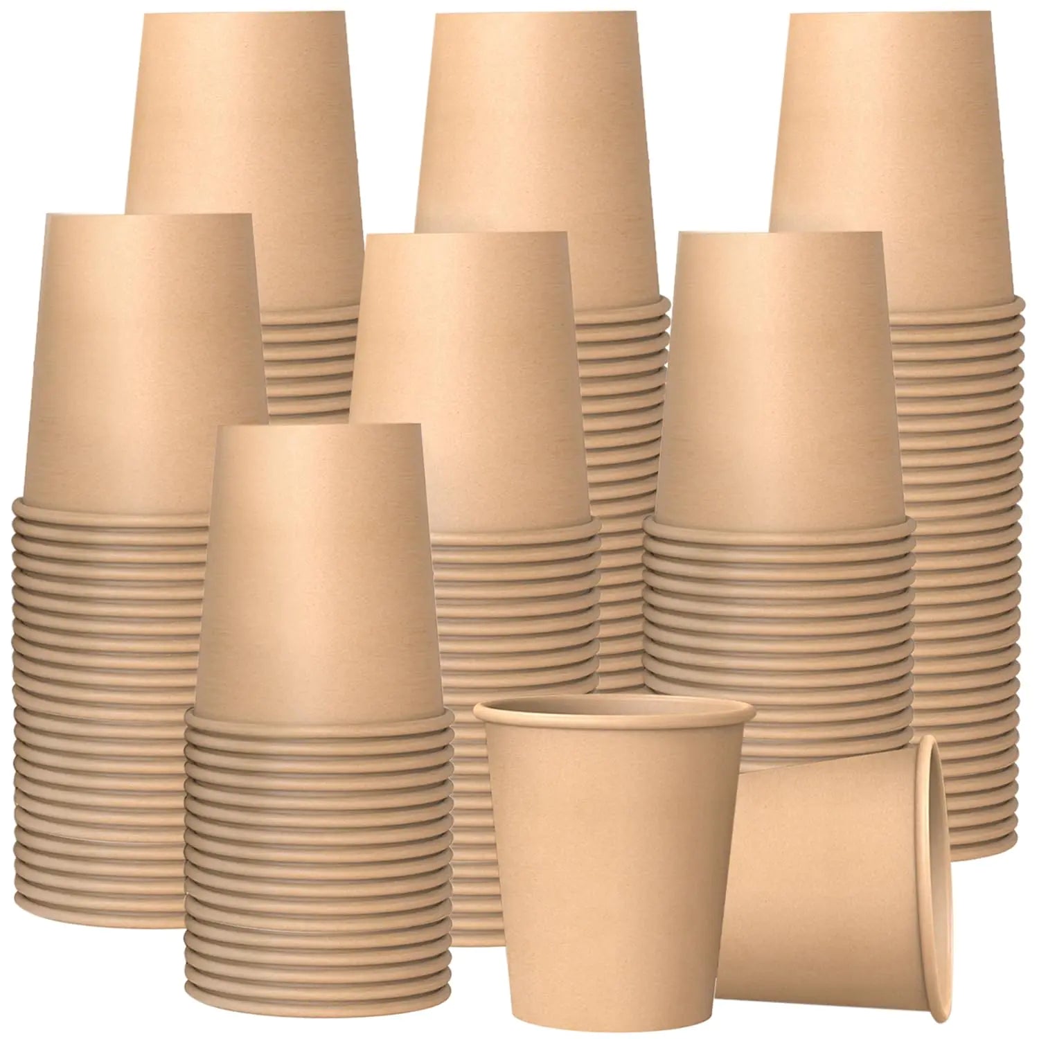 WANBAO 500 pack 8 oz Disposable Paper Cups Coffee Cups for Coffee Beverages and Cold Drinks Suitable for Home-use office restaurant and Events