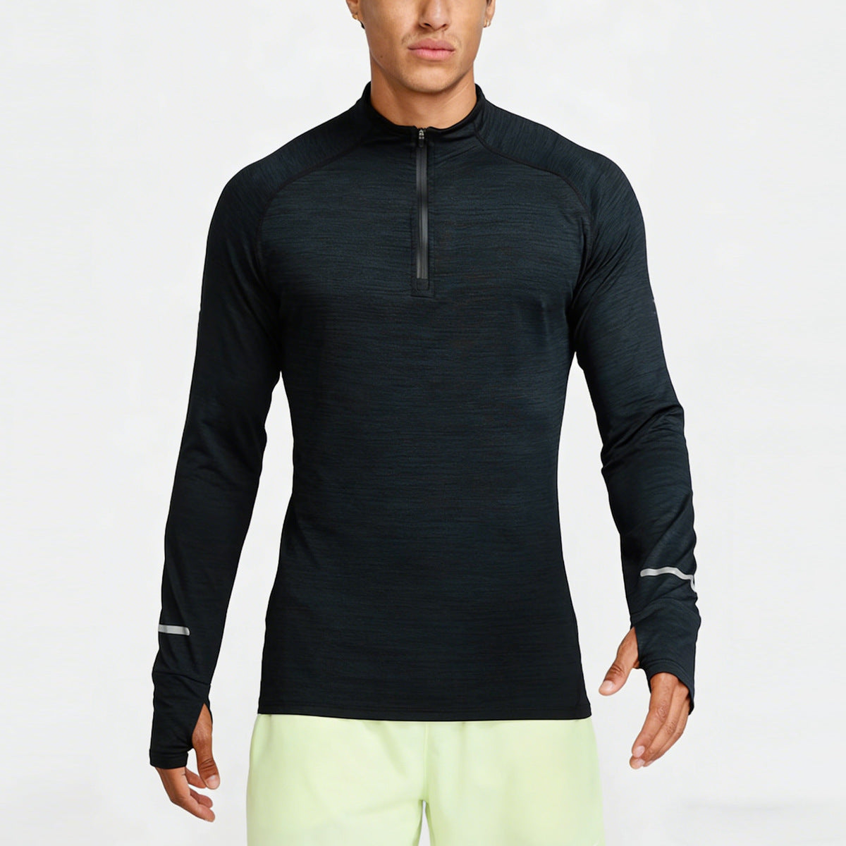 Half-zip quick-drying training long-sleeve athletic shirt by My Store