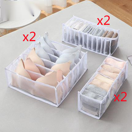Non-woven fabric underwear storage box with compartment dividers