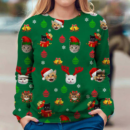 Women's Christmas round neck loose sweatshirt by My Store in a casual seasonal design