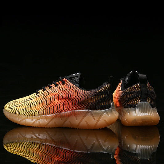 Men's trendy mesh running shoes, lightweight sports sneakers for students and youth