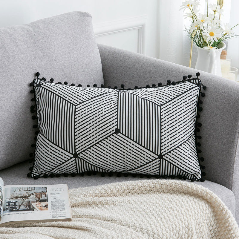 Bohemian National throw pillow with colorful woven pattern and textured fabric by My Store
