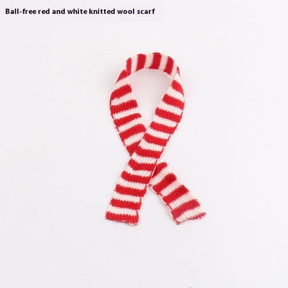 Mini Christmas scarf hat doll decoration by My Store, festive holiday ornament with a cozy scarf and hat