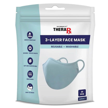 Reusable washable 3-ply face masks from DailySale, set of three, with comfortable fabric and secure ear loops for face protection.