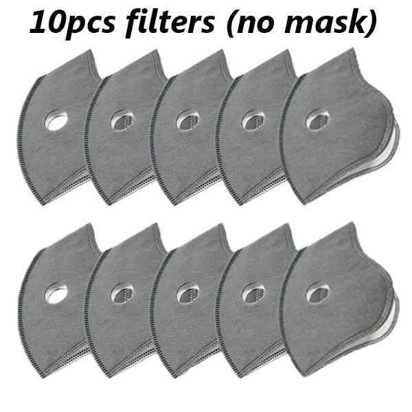 11-piece set of black breathable bacteria-proof sport face masks with activated carbon and PM 2.5 filters by DailySale.