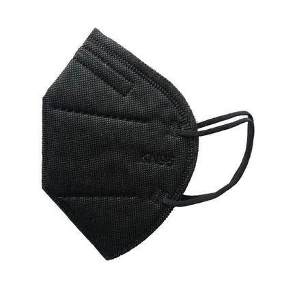 Black KN95 5-layer breathable face mask from DailySale, shown in a 50-pack, designed for protection and comfort.