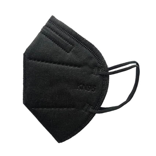 Black KN95 5-layer breathable face mask from DailySale, shown in a 50-pack, designed for protection and comfort.