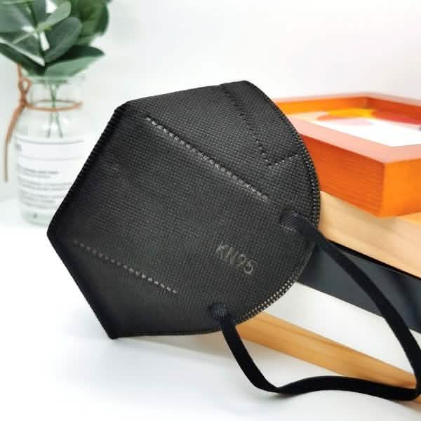 Black KN95 5-layer breathable face mask from DailySale, pack of 50, designed for protective PPE and comfortable wear.