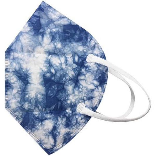 50-pack of blue and white 5-layer KN95 face masks from DailySale, providing protective mouth and nose coverage.