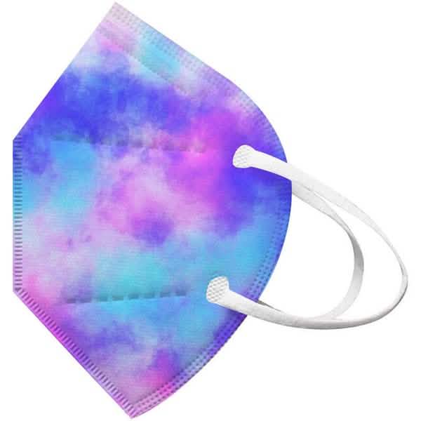 50-pack of blue and white 5-layer KN95 face masks by DailySale, reusable PPE for protection and filtration.