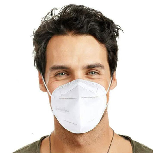 Ten KN95 face masks from DailySale, protective PPE masks with adjustable ear loops and breathable material.