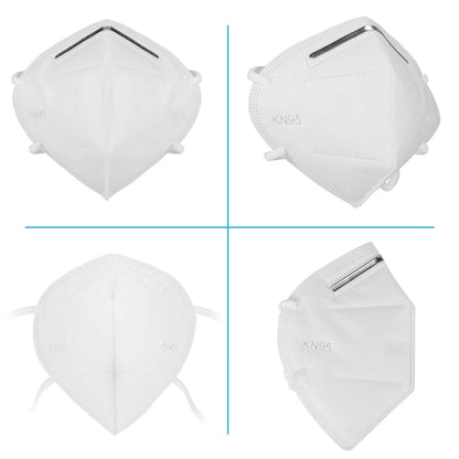 Set of 10 disposable KN95 face masks from DailySale, protective PPE masks with ear loops and adjustable nose bridge.