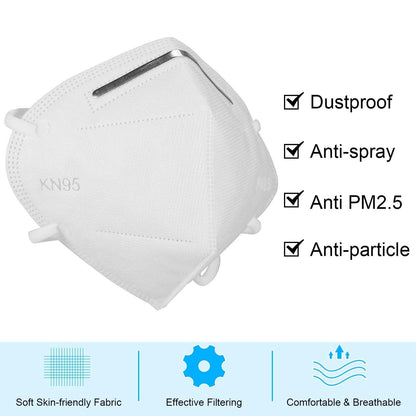 Set of 10 disposable KN95 face masks by DailySale, FFP-rated PPE masks for respiratory protection.