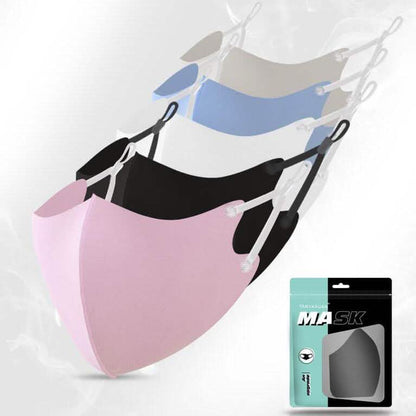 Five washable and reusable fitted face masks from DailySale, made of breathable fabric for comfortable PPE protection.