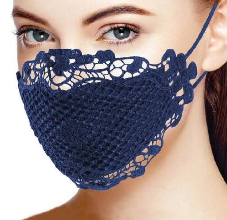 Six lace face masks from DailySale, stylish and breathable PPE masks with intricate lace design for everyday wear.