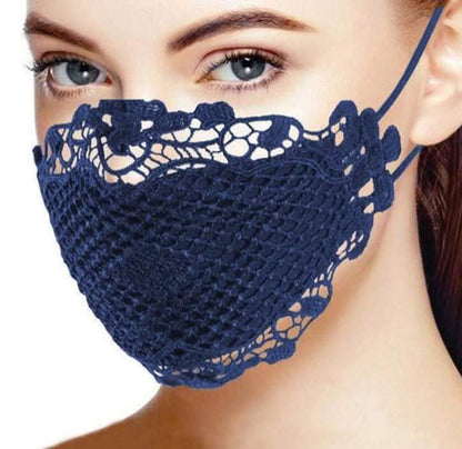 Six lace face masks from DailySale, stylish and breathable PPE masks with intricate lace design for everyday wear.