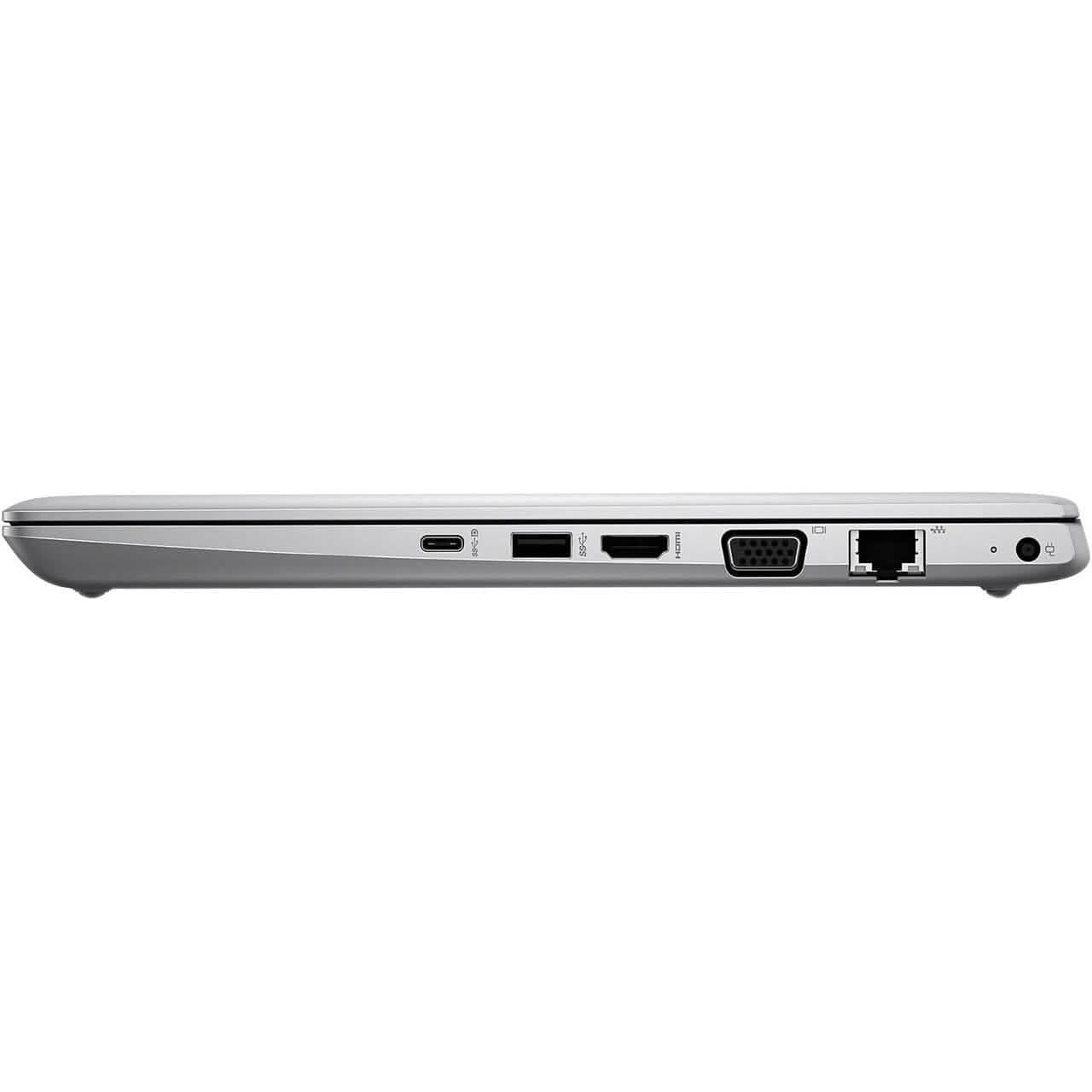 Refurbished HP ProBook 430 G5 laptop with Intel Core i5 8th Gen processor, Windows 11 Pro, and sleek black design.