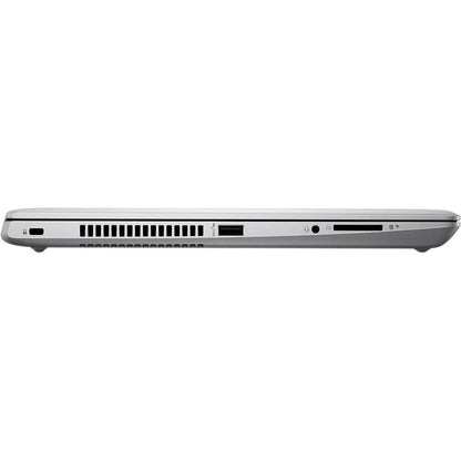 Refurbished HP ProBook 430 G5 laptop with Intel Core i5 8th Gen processor, Windows 11 Pro, shown open with keyboard visible.