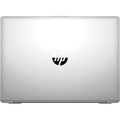 Refurbished HP ProBook 430 G5 laptop with Intel Core i5 8th Gen processor and Windows 11 Pro, shown with keyboard and display.
