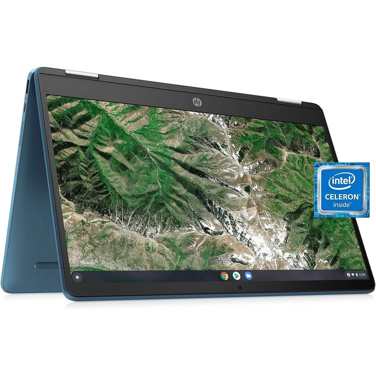 Refurbished HP Laptop X360 14a Chromebook with 14-inch HD touchscreen, sleek design, and versatile 2-in-1 convertible features.