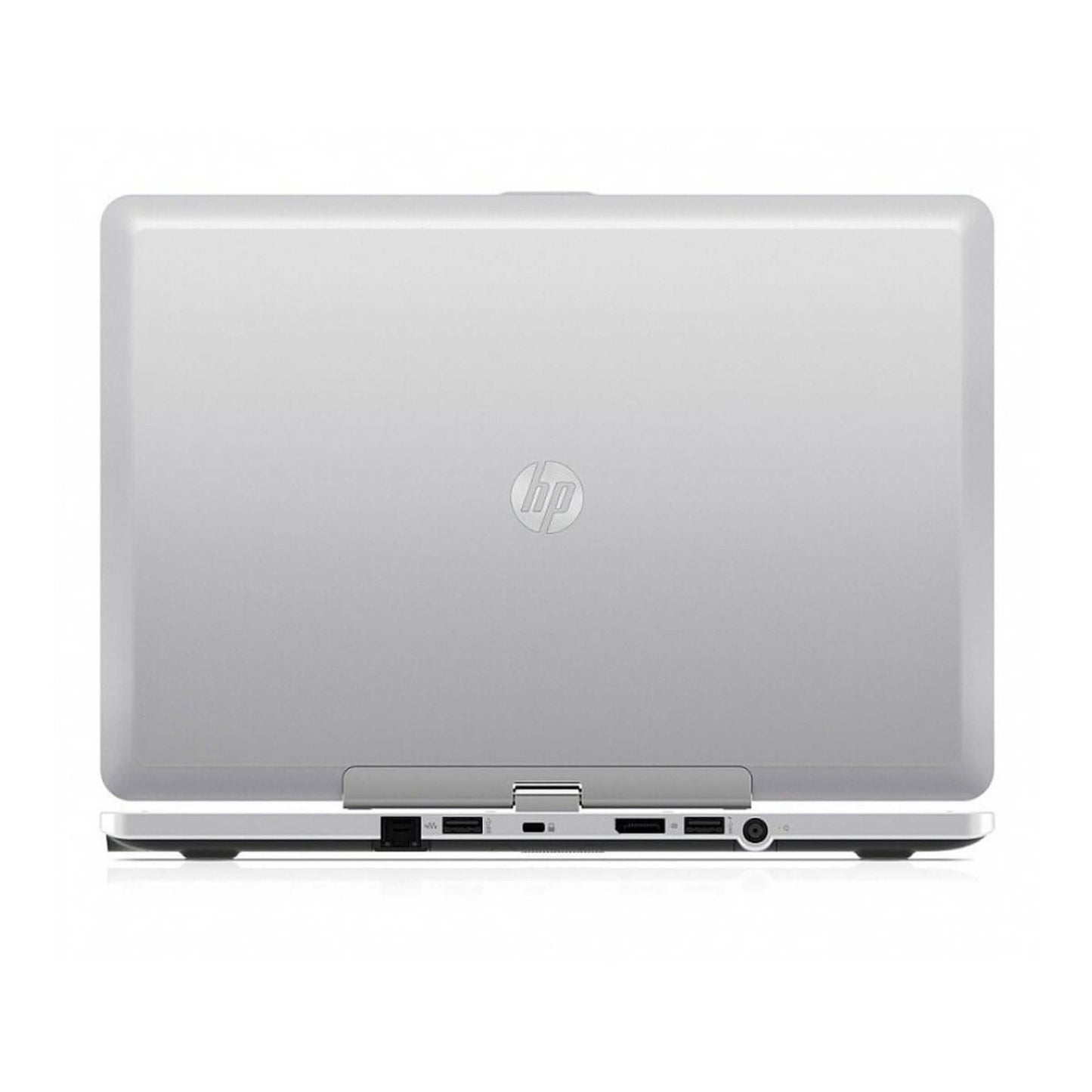 Refurbished HP Revolve 810G1 laptop computer from DailySale, open with keyboard and screen visible, lightweight business laptop.