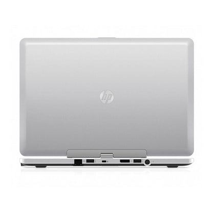 Refurbished HP Revolve 810G1 laptop computer from DailySale, open with keyboard and screen visible, lightweight business laptop.