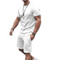Men's gray casual activewear running T-shirt with matching shorts, designed for comfort and movement from DailySale.