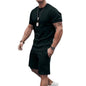 Men's gray casual activewear running t-shirt with matching shorts, designed for comfort and movement by DailySale.