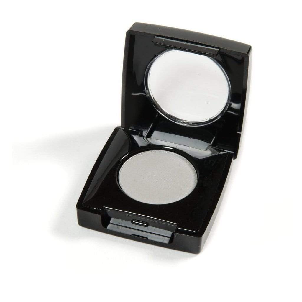 Danyel Cosmetics eye shadows in gray frost, showcasing a palette of light, shimmering eye makeup shades for a subtle glow.