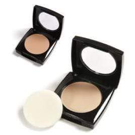 Danyel Cosmetics Mini Pressed Creme Foundation in Soft Beige with Translucent Powder compact for a flawless finish.